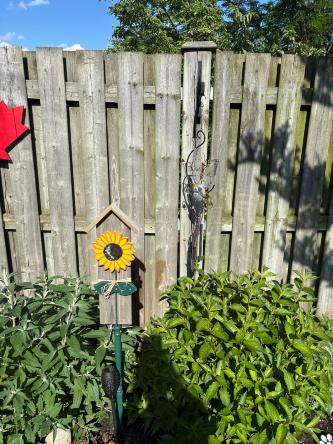 Customer-submitted photo of a failing fence estimated at 8–15 years old (example 4)